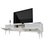 Hanah Home Soporte para TV Yumedi Blanco y Dorado